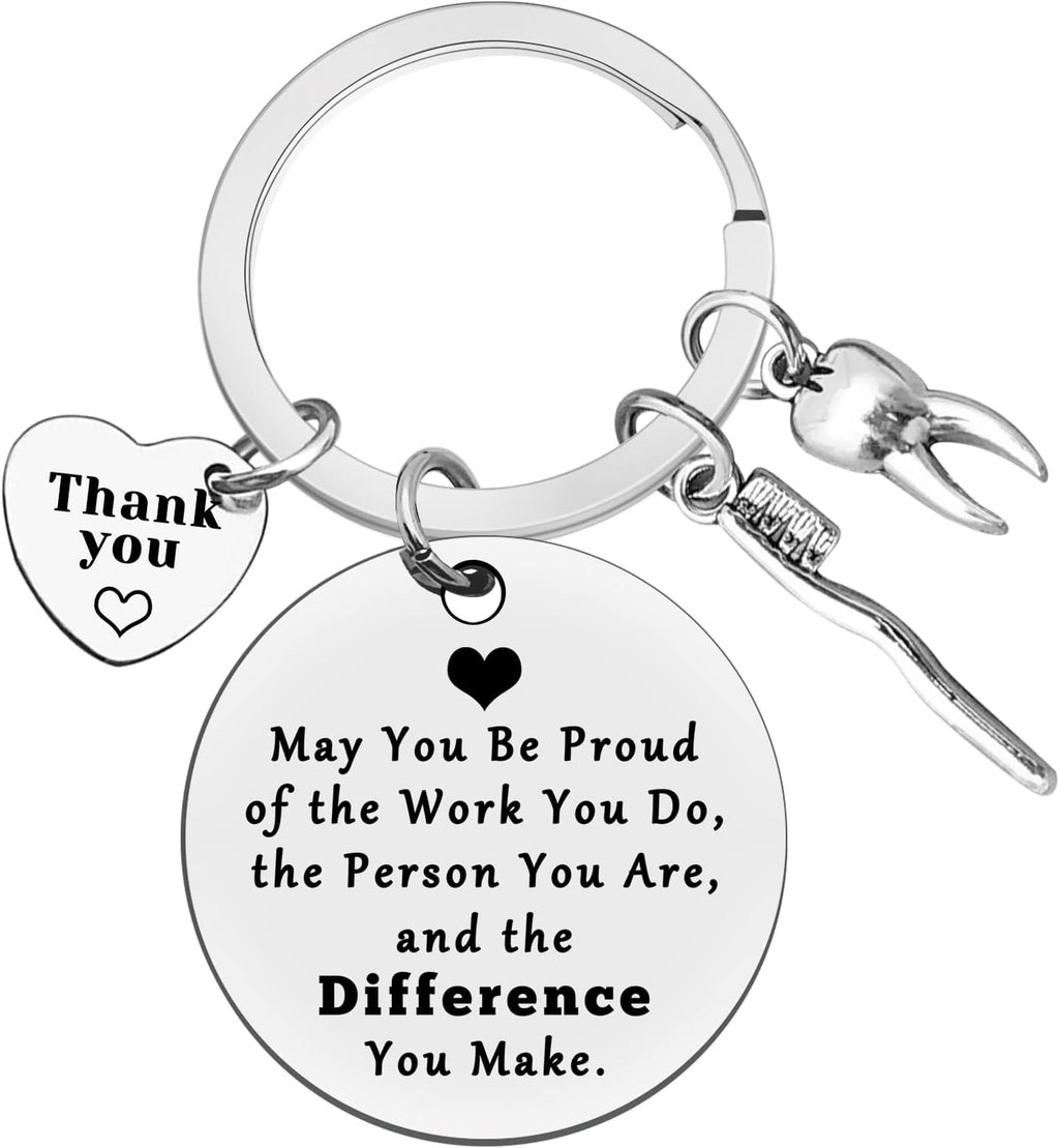 Xiahuyu Dentist Keychain Dentist Appreciation Gifts Dental Hygienist Gift Dental Assistant Gift Dentist Graduation Christmas Birthday Retirement Thank You Gifts for Dentist