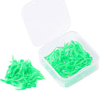 LA MIERE 100/Box Diastema Wedges, Disposable Plastic Poly-Wedges Dental Fixing Wedge with Hole, Compress on Entry and Flare Upon Small : 13mm (Green)
