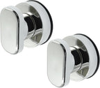 2 Pack Powerful Suction Cup Glass Mirror Door Handle, Refrigerator Drawer Bathroom Suction Cup Wall Armrest, Bathtub Shower Handle Kitchen Drawer Cabinet Knob Suction Cup, Silver