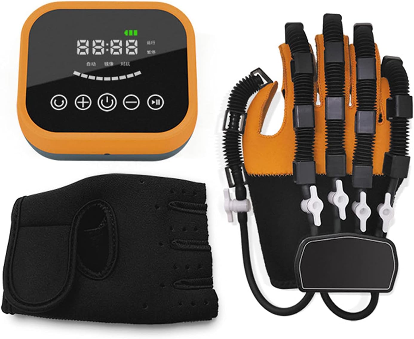 Rehabilitation Robot Glove for Patients with Hand Dysfunction, Portable Finger Rehabilitation Brace Hand Training Finger Orthotics Flexion And Finger Extension Exercise Nerve Massager (right M)