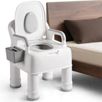Bedside Commode for Seniors, Portable Commode Chair for Adult, Adjustable Seat Height Toilet Chair, Up 700lbs Heavy Duty Bedside Commodes for Seniors, Patient