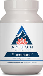 Ayush Herbs Flucomune - Immune Support Supplement, Sinus Support for Women & Men, Herbal Lung & Respiratory Balance for Adults - 90 Vegetarian Capsules (1 Count)