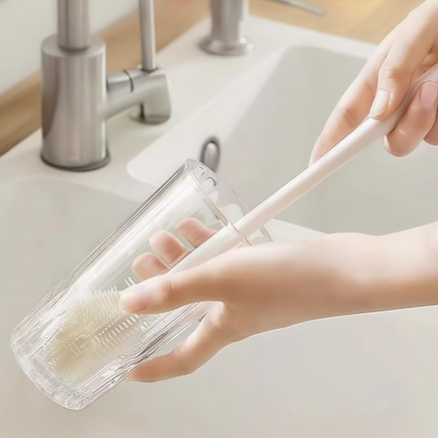 Long Handle Cleaning Cup Brush Household Multifunctional Suitable for Cups Mixing Brush Bottles Glassware
