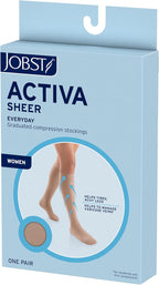JOBST ACTIVA Sheer 20-30 mmHg Compression Socks Knee High Closed Toe