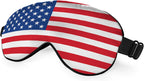 American Flag Eye Mask Sleeping Mask Red White Stripes Stars Blue Sleep Masks Silky Soft Eye Cover for Women Men Shading Blindfold for Air Travel Sleeping