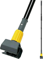 SOBONNE Commercial Mop Handle Heavy Duty, Industrial Mop Stick with Jaw Clamp Wet Gripper Mops Head Replacement Holder for Floor Cleaning