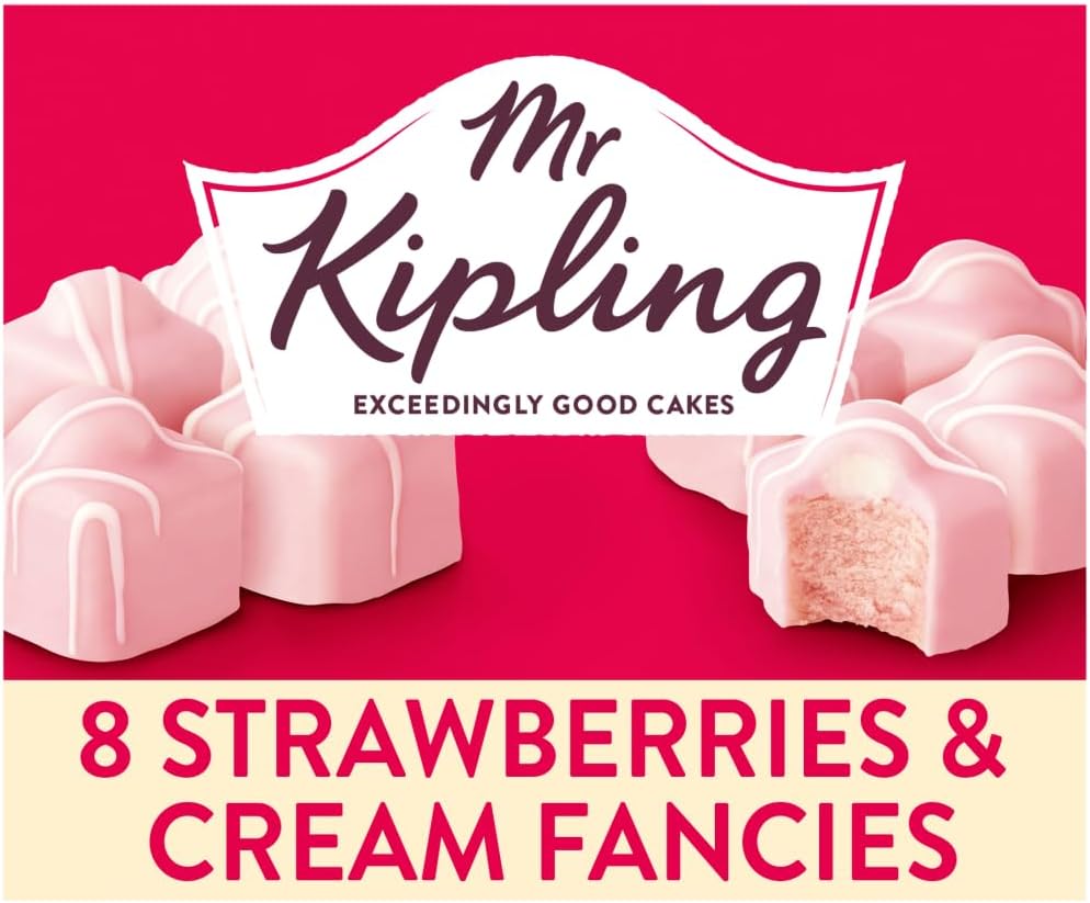 Mr Kipling Strawberries and Cream Fancies, Pack of 8