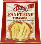 Flora Foods Panettone Tiramisu Traditional Italian Soft and Moist Sweet Bread Holiday Cake