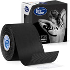 CureTape Classic | Kinesiology Tape for Muscle & Joint Pain | Elastic Therapeutic Tape | Waterproof Athletic Tape | Medical K Tape (Black)