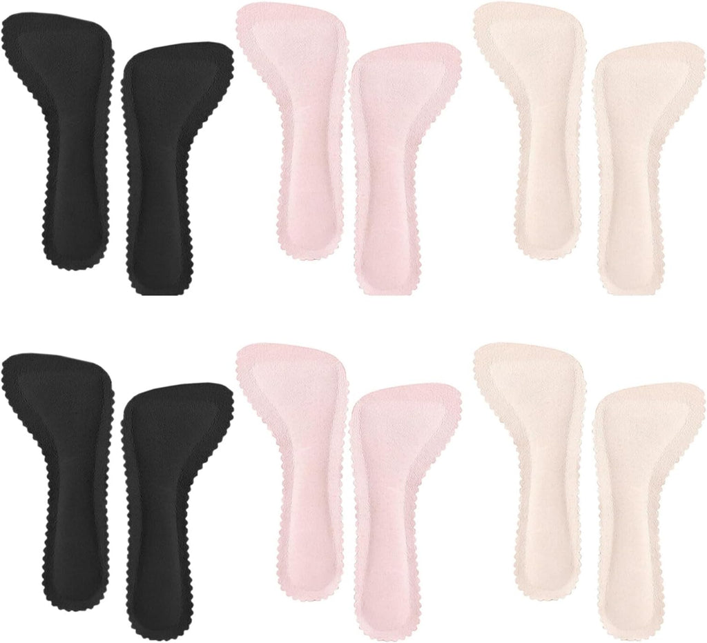 FRCOLOR High Heel Sole Pads 6 Pairs Self-Adhesive Pu 3/4 Breathable Foot Inserts Non-Slip Cushions Height Increasing Insoles for Women’s Dress Shoes Open Toe Sandals