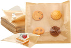 CertBuy 300 PCs Wax Paper Bags with Window - Greaseproof, Food Grade, 7.5 x 7 Inches - Bakery, Cookies, Sandwiches