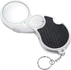 TECHSHARE Magnifying Glass with Light, Lighted Magnifying Glass, Handheld Pocket Magnifier Small Illuminated Folding Hand Held Lighted Magnifier for Reading Coins Hobby Travel - 45 Mm Diameter