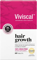 Viviscal Hair Growth Supplements For Women For Thicker, Fuller Hair, Nourishes Thinning & Loss, With Proprietary Collagen Complex, 60 Tablets, 1 Month Supply