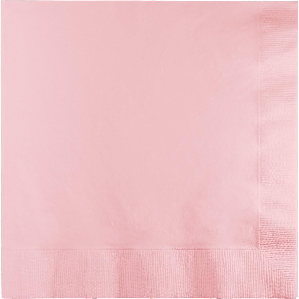 Touch of Color 3-Ply Paper Dinner Napkins, 1/4 Fold, Classic Pink, 25 Count (Pack of 10)