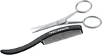 Tweezerman G.E.A.R. Moustache Scissors and Comb, Black
