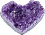 CrystalTears Amethyst Healing Crystal Geode Cluster Heart Amethyst Rock Quartz Crystals Mineral Stones Natural Raw Gemstone Specimen for Reiki Meditation Home Decor Crystal Gifts 1.57”-1.97”