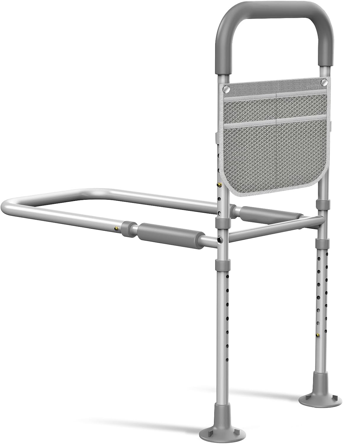 Bed Rails for Elderly Adults Safety: ASTM Approved Adjustable Bed Assist Rail for Seniors with Storage Bag & Non-Slip Handle - Bedside Grab Bar Hold up to 350 Lbs - Fits King Queen Full Twin Medium
