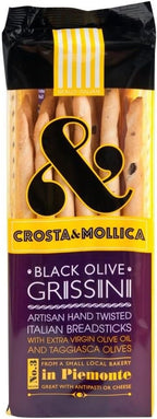 Crosta & Mollica Grissini Black Olive (140g) - Pack of 6