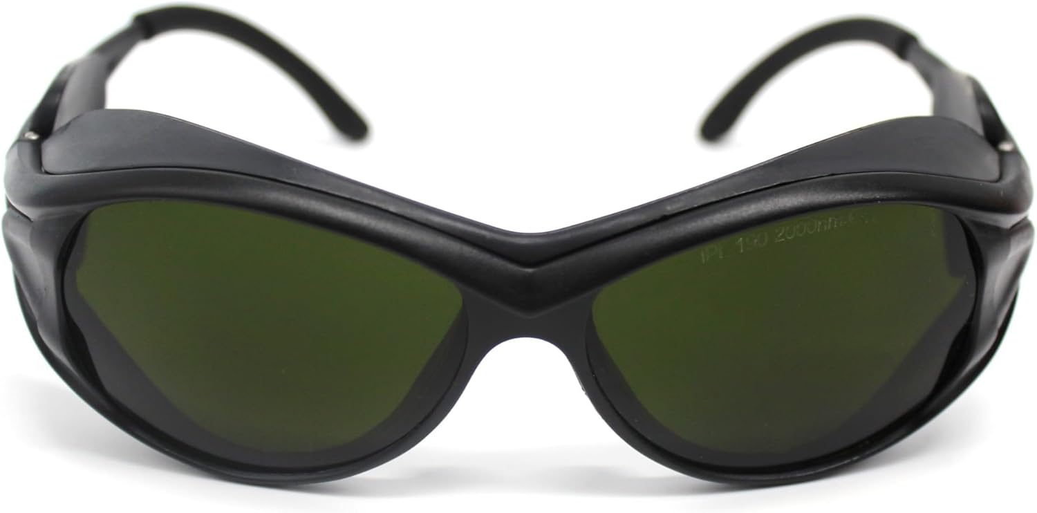 IPL Laser Safety Glasses,Red Light Therapy Glasses, Tanning Goggles, Protectable Wavelength Range 190-2000nm, OD4+, vlt>30%,For Optimal Eye Safety.