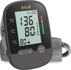 AILE Upper Arm Blood Pressure Machine,High Blood Pressure Monitors for Home use with Adjustable Blood Pressure Cuff - Large LCD Screen,Dual Power Option