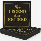 50‑Pack ‘The Legend Has Retired’ Black & Gold Napkins – 2‑Ply Cocktail, Lunch & Dinner Party Napkins – Elegant, Disposable Retirement Party Decoration – 6.5″ x 6.5″ Folded (Large, 50, Pack)