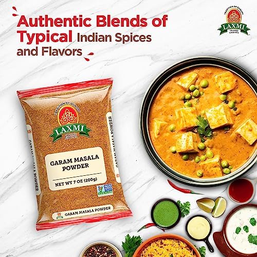 Laxmi Garam Masala 7 Oz (200gm) | A spicy and aromatic blend of our various salt free seasonings and spices | Non-GMO Product | For cooking and seasoning