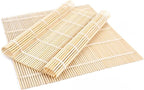 2 Pack Bamboo Sushi Rolling Mat, Sushi roll maker,Sushi making kit, Bamboo Sushi Rolling Mat,Sushi maker(9.5" x 9.6")