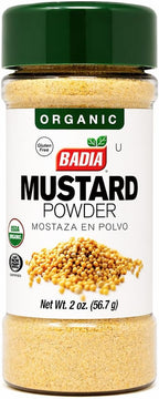 Badia Organic Ground Mustard, 2 oz – Organic Ground Yellow Mustard Seeds Powder, Bold Flavor, Kosher