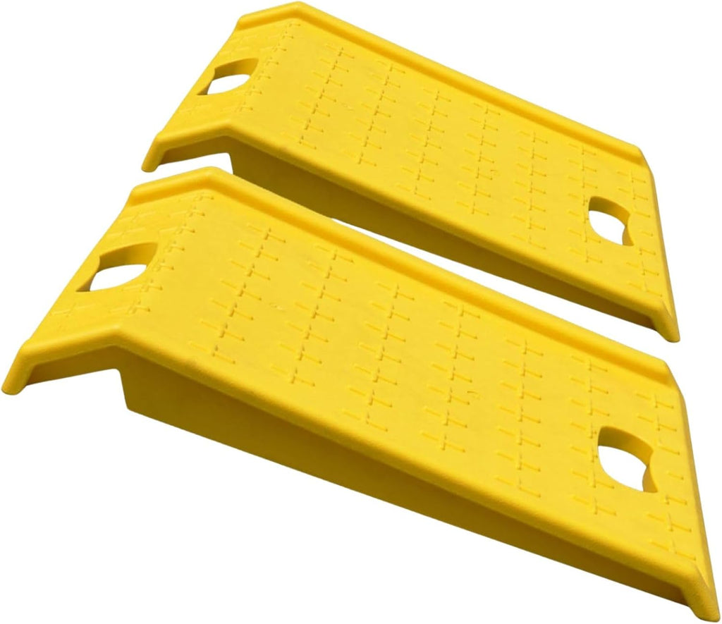 2 Pack Portable Durable Plastic Curb Ramps for Driveway, Driveway Ramp with 1000 LBS Weight Capacity, Lightweight and Sturdy