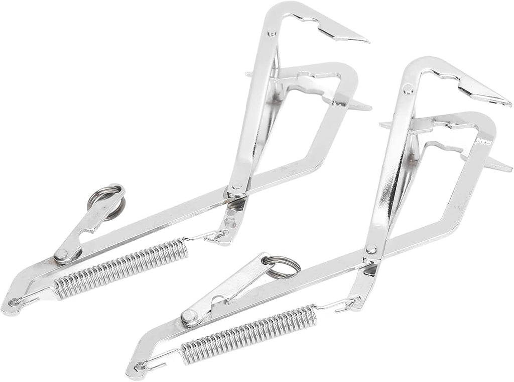 Acouto 2 Pcs Seafood Grabber Stainless Steel Fishing Tools for and Predatory Fish with Ergonomic Design