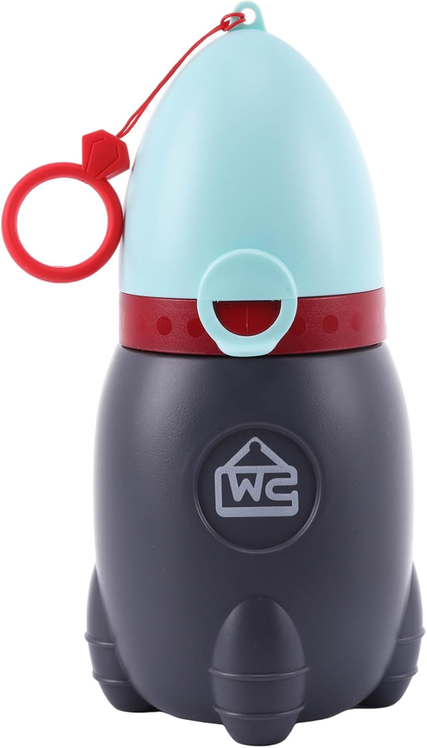 Portable Potty for Kids – Leak-Proof Rocket Travel Urinal for Boys & Girls, Lightweight Road Trip Essential for Car, Camping, Potty Training, Easy-Clean Reusable Pot(Quiet Blue)