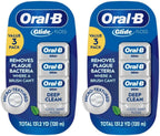 Oral-B Glide Pro-Health Dental Floss, Cool Mint, 40 M, 3 Count | Deep Clean | Pack of 2