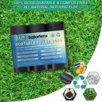 60 Count 8 Gallon Biodegradable Compostable Portable Toilet Bags, 100% Plant-Based, No Leaks, Disposable, Perfect for Camping, Hiking, Boating, Hunting
