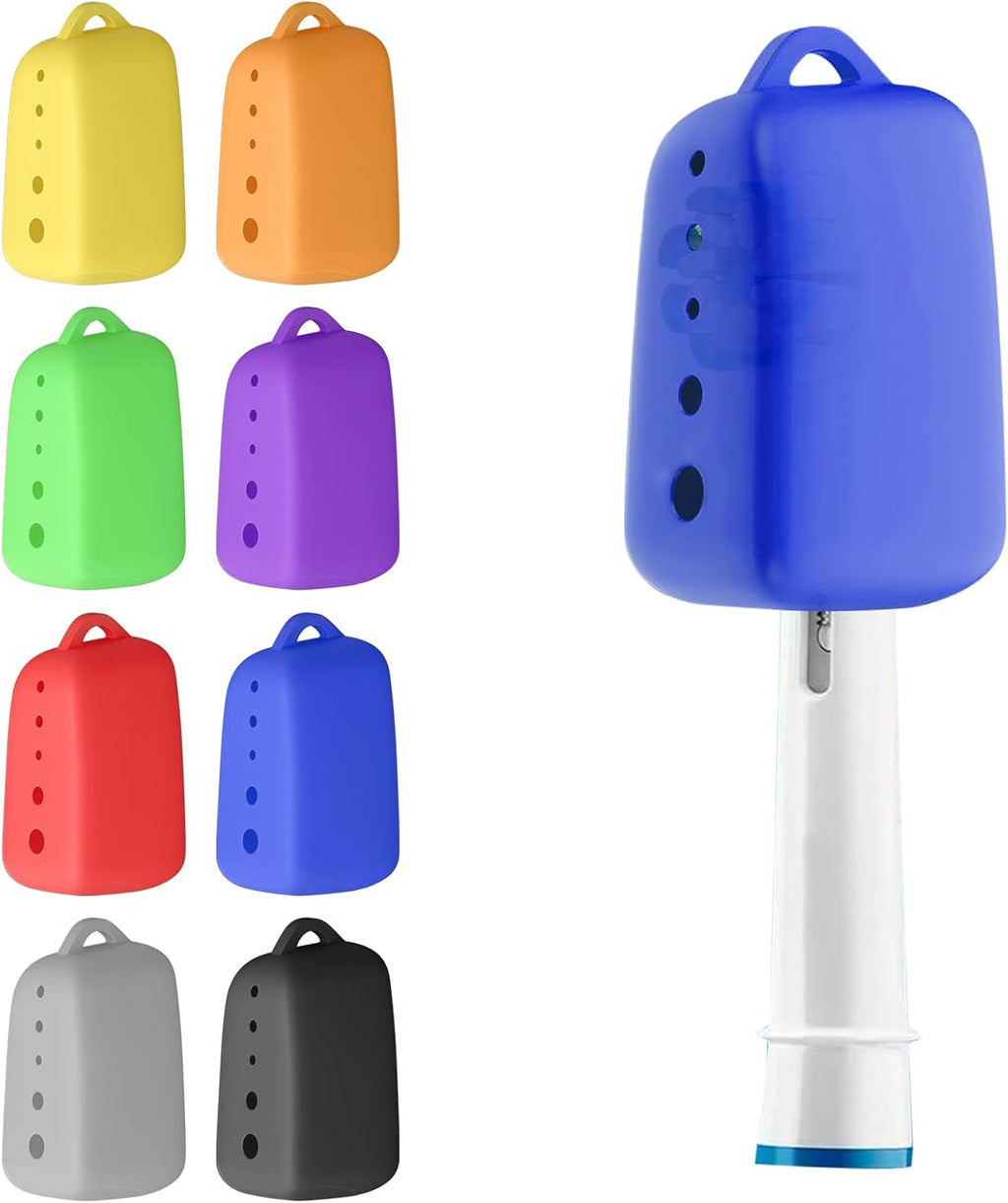 Lapfoon 8 Pack Silicone Toothbrush Covers, Tooth Brush Cover Cap for Electric & Manual Toothbrushes, Toothbrush Travel Essentials