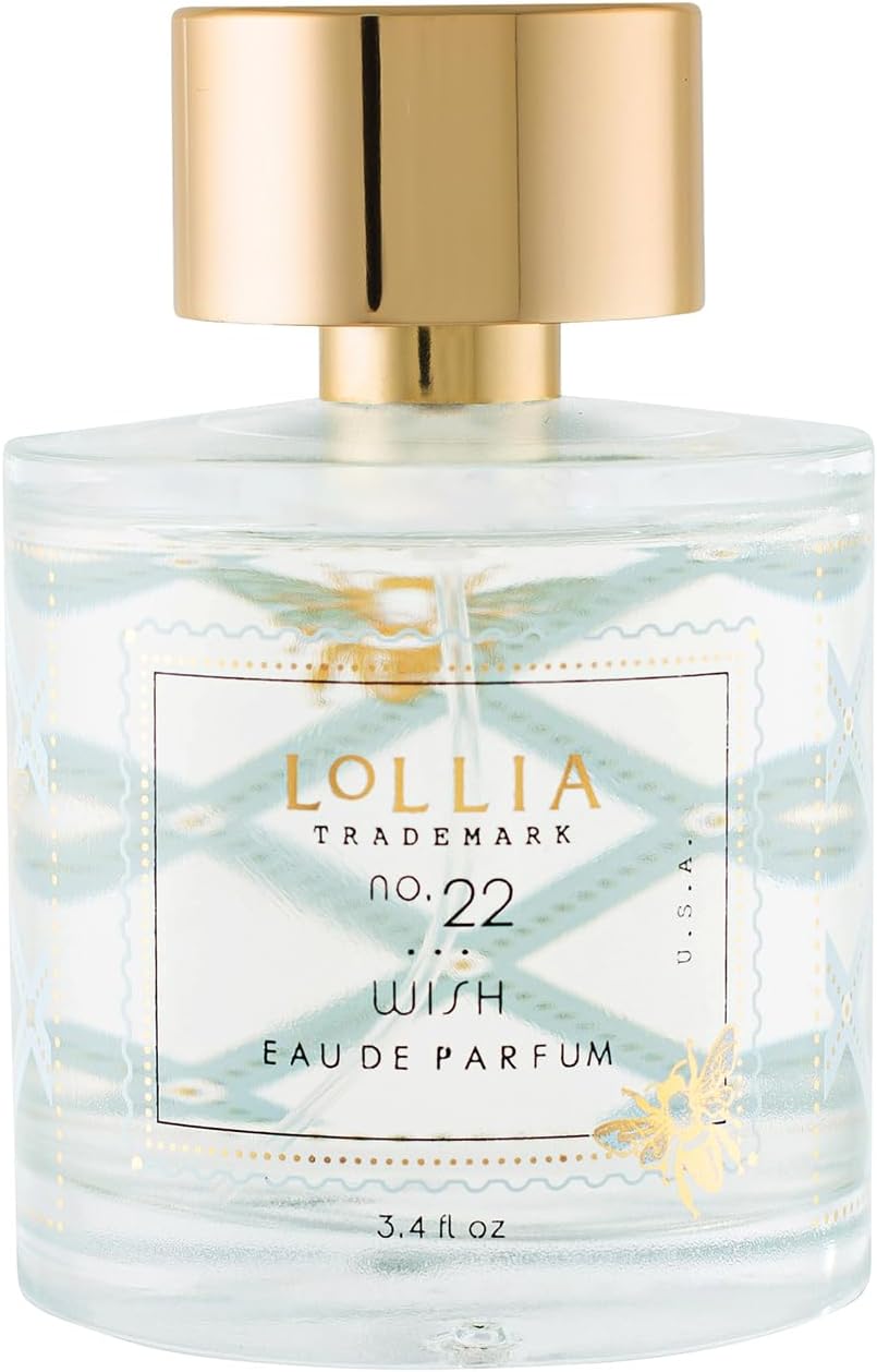 LOLLIA Wish Eau de Parfum, 3.4 fl. oz., Sugar Cane, Vanilla Bean, & Jasmine Scented Beautifully Captivating Perfume, Luxury Long Lasting Women's Fragrance, Self Care Essentials