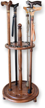 Asterom Cane Stand - Handmade, Wooden - Display Cane Stand Holder for Walking Sticks & Umbrellas