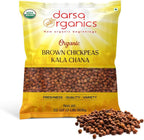 Darsa Organics Kala Chana 2 lb | Brown Chickpeas, Black Gram Lentils | USDA Organic, Non-GMO | Rich in Protein & Fiber | Great for Salads, Curries & Stews
