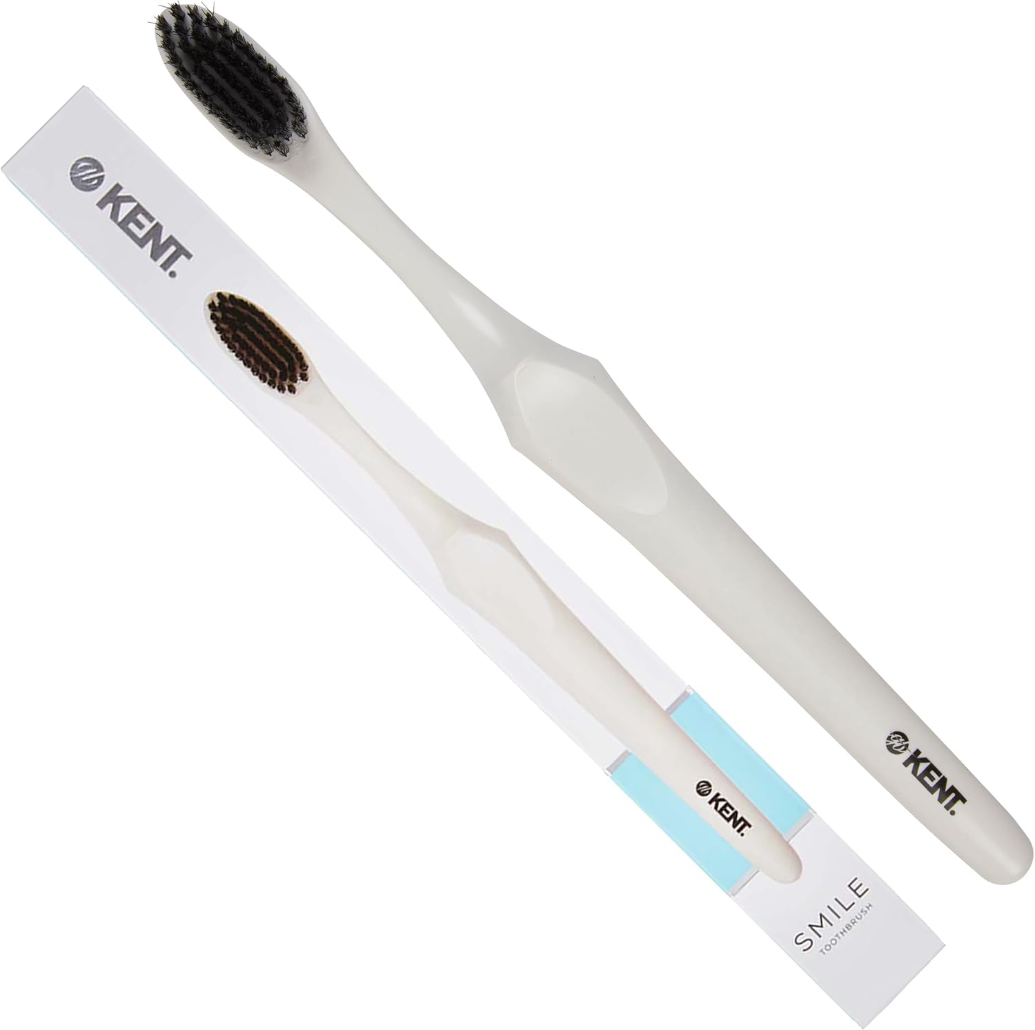 KENT Smile Extra Soft Toothbrushes for Adults with Silver Infused Triple Tipped Bristles, Soft Bristle Toothbrush for Sensitive Gum Massaging and Maximum Hygiene (White)