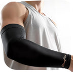 Copper-Infused Compression Arm Sleeves for Men & Women [Stronger Support & Perfect Fit] Ultra Breathable Full Arm Brace for Forearm, Bicep, Triceps - Tennis Elbow, Basketball, Arthritis, Tendonitis