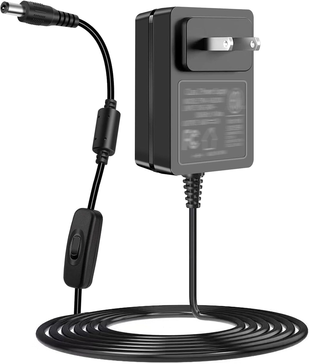 12V Massager Charger Power Cord, 12Volt 2A Power Adapter, fit for Foot and Neck Shiatsu Back and Shoulder Massager, Compatible with Resteck Nekteck Zyllion Papillon Mo Cuishle Snailax Comfier etc.