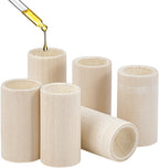 PH PandaHall 6pcs Wooden Essential Oil Diffuser Small Wood Fragrance DIffusers, Round Wooden Aromatherapy Diffuser for Home Bedroom Office Toilet Car Yoga Room Sauna Room, 1.7x0.9 inch