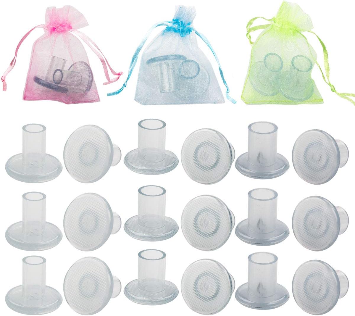 CBTONE 15 Pairs High Heel Protectors for Women's Shoes, Clear Heel Stoppers for Grass, Heel Repair Caps Covers - Perfect for Outdoor Weddings Events (Small/Middle/Large)