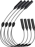 4 Pack Classic Black Adjustable Glasses Straps - Comfortable Sunglasses Lanyards & Eyewear Retainers for Outdoor Sports, Hiking & Daily Use, Secure Fit