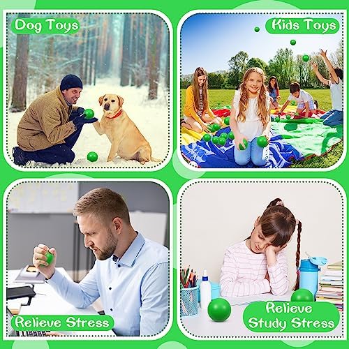 12 Pcs Green Foam Stress Ball Squeeze Stress Relief Balls for Kids and Adults Hand Exercise Sensory Relief Toys for Anxiety ADHD Autism （Green）