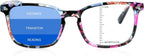 Vintage Square Progressive Multifocal Presbyopic Glasses, Anti-Blue Light Glasses for Men Women Readers (Floral +0.00/+2.50 Magnification)