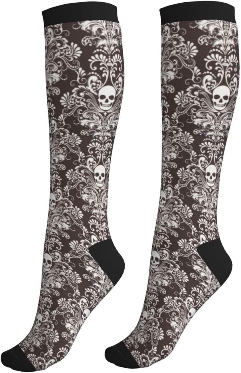 Compression Socks Knee High Circulation Support Socks For Women Men Athletic Running Hiking Cycling