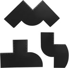 3pcs Barber Enhancement Cards with Measurement Indicators, 3 Shapes Hairline Shaping Tool Black Beard Guide Template Reusable Color Spray Edge Hair Line Up Tools for Men Barber Accessories