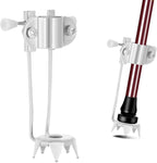 Ice Cane Tip Attachment - 5 Prong Retractable Folding Grip for Walking Sticks, Canes & Crutches - Heavy Duty Anti-Slip Snow & Ice Tips