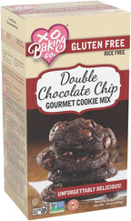 XO Baking Co. Gluten Free Double Chocolate Chip Gourmet Cookie Mix; Non-GMO; Kosher; Rice Free; Dairy Free; Peanut Free; No Preservatives; No Artificial Flavors or Colors, 15oz