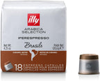 illy Coffee iperEspresso Capsules - Single-Serve Coffee Capsules & Pods - Single Origin Coffee Pods – Brasile Roast with Notes of Caramel - For iperEspresso Capsule Machines – 18 Count